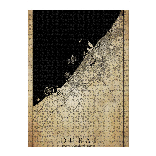 artboxONE Puzzle "Dubai Vintage City" artboxONE - Städte / Dubai,Kartografie