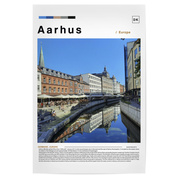 Poster "Cover der Zeitung Aarhus" artboxONE - Städte,Architektur
