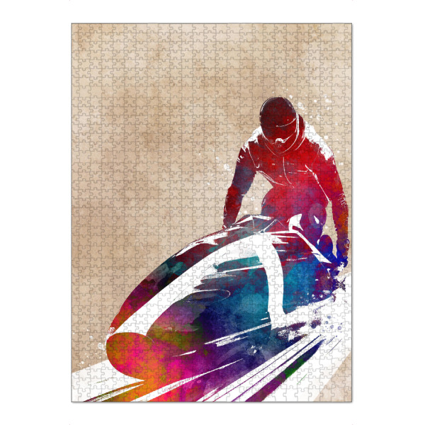 Puzzle Ravensburger "Bobsport Kunst B" artboxONE - Sport - Bob,Sport,Wintersport,Sport,Grafik,Illustration - Bild bob