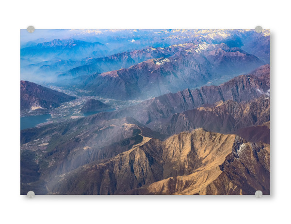 Acrylglasbild "Alpenpanorama" artboxONE - Natur,Reise - Berge,Alpen,Luftaufnahme,Landschaftsfotografie,Landschaft