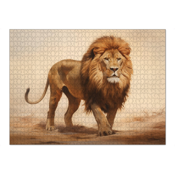 Puzzle Ravensburger "Gemalter Löwe in der Wüste" artboxONE - Natur,Tiere