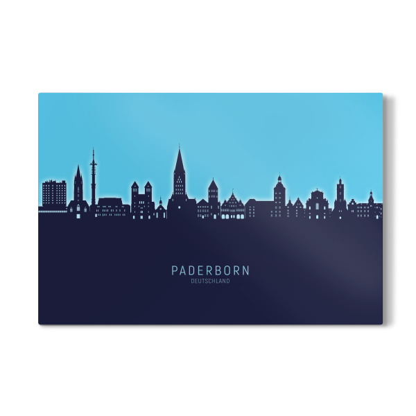 Galerie-Print "Paderborner Skyline leuchtend blau" 30x20 cm artboxONE