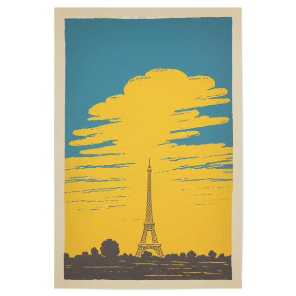 Poster 30x20 cm "Retro-Eiffelturm" artboxONE - Architektur,Städte / Paris