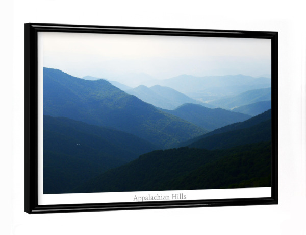 Poster mit schwarzem Rahmen "The Appalachian Hills" artboxONE - Natur,Reise,Reise / Länder