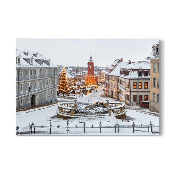 Galerie-Print "Der Gothaer Hauptmarkt im Winter" 30x20 cm artboxONE