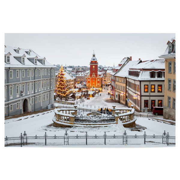 Poster "Der Gothaer Hauptmarkt im Winter" artboxONE - Architektur