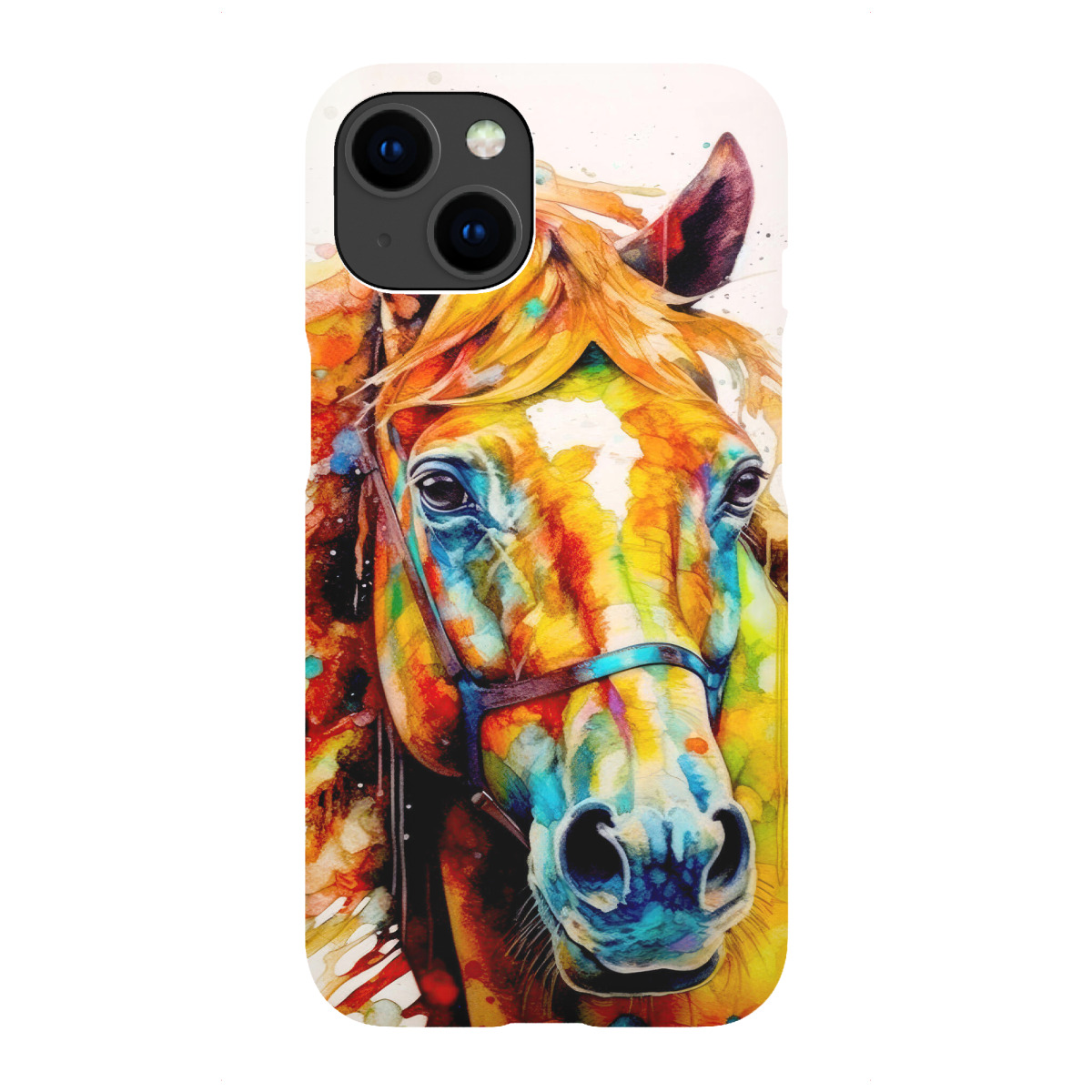 "Pferde-Aquarellkunst J"für iPhone - Premium-Case Handyhülle artboxONE