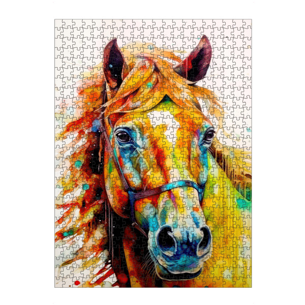 artboxONE Puzzle "Pferde-Aquarellkunst J" artboxONE - Tiere - Pferd,Pferde,Tier,Aquarell,Malerei,Pony - Bild pferd