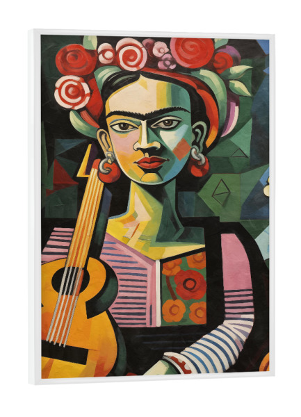 Poster mit weißem Rahmen "Frida Kahlo - art" artboxONE - Menschen