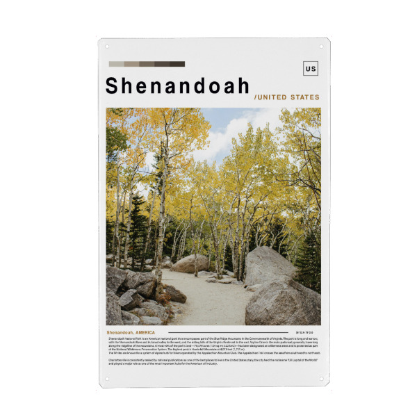 Holzbild "Shenandoah-Zeitungscover" artboxONE - Städte,Architektur