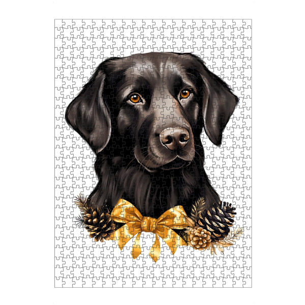 Puzzle Ravensburger "Black Retriever Weihnachten" artboxONE - Tiere,Weihnachten,Lustig