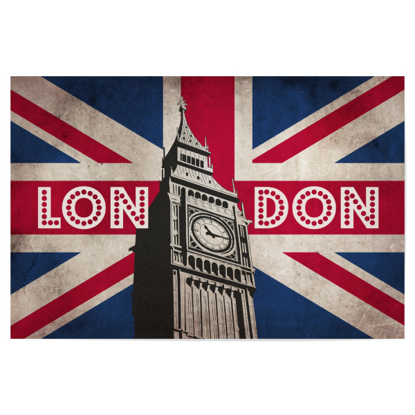 Poster 30x20 cm "London Vintage Motive" artboxONE - Städte / London,Typografie,Reise,Architektur,Reise / Länder