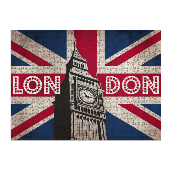 Puzzle Ravensburger "London Vintage Motive" artboxONE - Städte / London,Typografie,Reise,Architektur,Reise / Länder