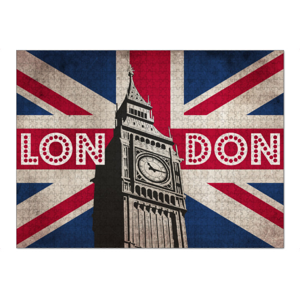 Puzzle Ravensburger "London Vintage Motive" artboxONE - Städte / London,Typografie,Reise,Architektur,Reise / Länder