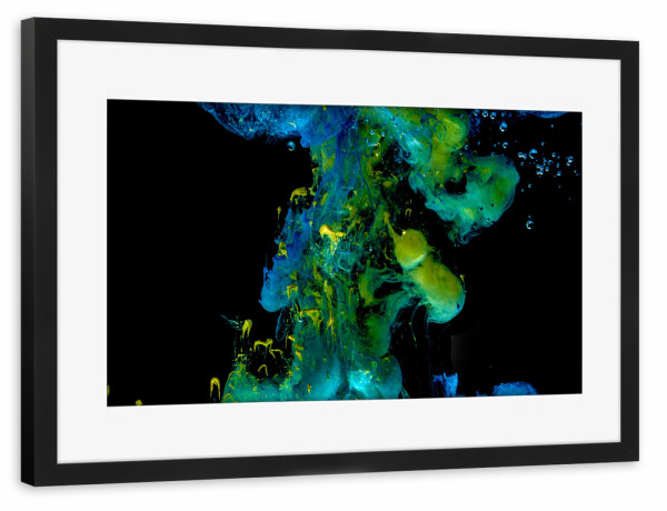 Poster mit Rahmen schwarz "Mai-Mayo" artboxONE - Abstrakt - Farbenfroh,Wasserfarben,Unterwasser
