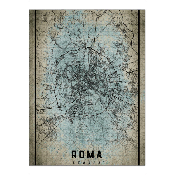 Puzzle Ravensburger "Rom als Vintage Stadtplan" artboxONE - Städte / Rom,Kartografie