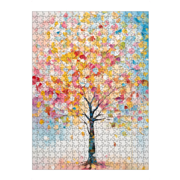 Puzzle Ravensburger "Buntes Gemälde eines Baumes" artboxONE - Natur,Floral,Abstrakt