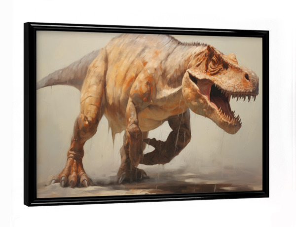 Poster mit schwarzem Rahmen "Carnotaurus" artboxONE - Natur,Tiere - Kunst,Groß,Leinwand,Carnotaurus,Dino,Dinosaurier,öl,Farbe,Gemälde,Rex