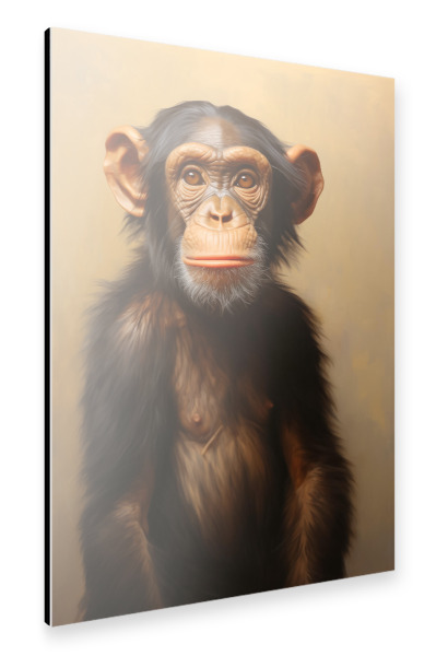 Alu-Dibond "Schimpansenporträt" 30x20 cm artboxONE
