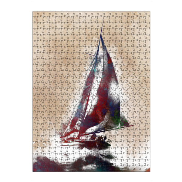 artboxONE Puzzle "Segelboote Sportkunst G" artboxONE - Sport,Sport / Sommerspiele - Segelschiff,Segelboot,Segeln,Sport,Illustration,Yacht