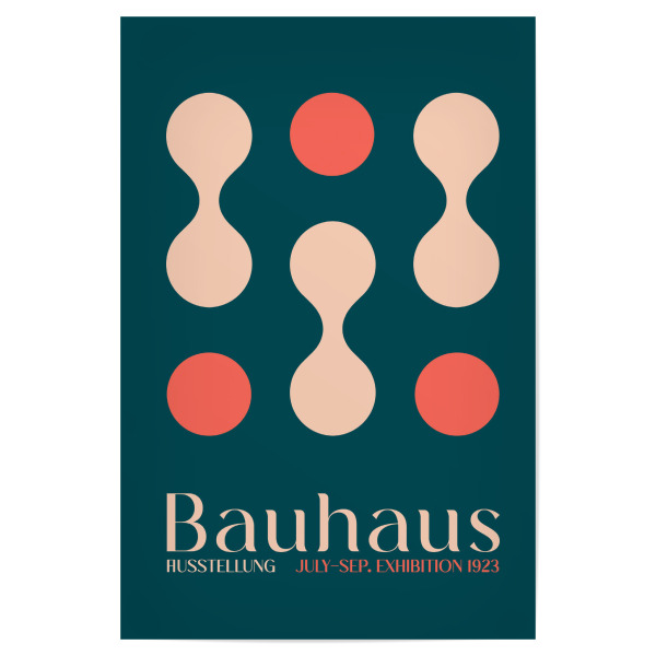 Poster "Tunaboylu - Bauhaus Droplets" artboxONE - Typografie,Abstrakt,Geometrie