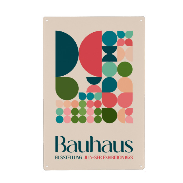 Metall Poster "Tunaboylu - Bauhaus" artboxONE - Typografie,Abstrakt,Geometrie