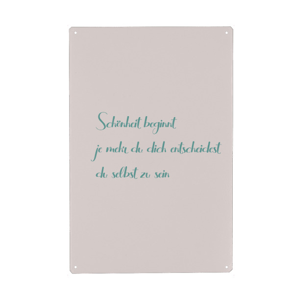 Metall Poster "Selbst Liebe" artboxONE - Typografie,Liebe