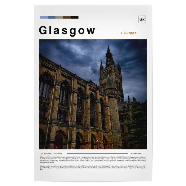 Poster 30x20 cm "Cover der Glasgower Zeitung" artboxONE - Städte,Architektur