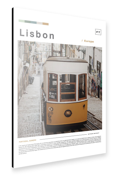 Alu-Dibond "Cover der Zeitung „Lissabon“" 30x20 cm artboxONE
