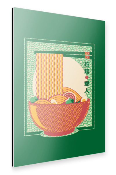 Alu-Dibond "Minimalismus-Ramen-Nudeln" 30x20 cm artboxONE