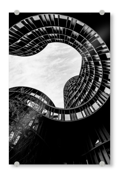 Acrylglasbild "Axelborg-Türme" artboxONE - Reise,Architektur,Städte / København,Reise / Länder - Kopenhagen,Architektur,Stadt,Schwarzweiß