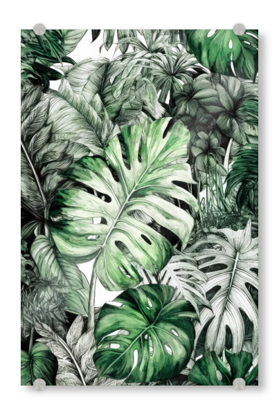 Acrylglasbild "Blumenblätter Kunst M" artboxONE - Natur,Floral - Natur,Blumen,Blumen,Botanisch,Blätter,Blatt,Blumen