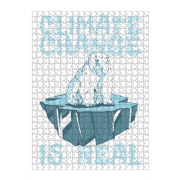 Puzzle Ravensburger "Climate Change is real - Eisbär" artboxONE - Natur,Lehrersprüche