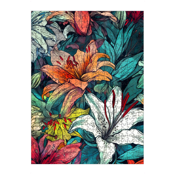 Puzzle Ravensburger "Blumen und Blätter H" artboxONE - Natur,Floral - Natur,Blumen,Blumen,Botanische,Blätter,Blatt,Blumen,Garten - Bild natur