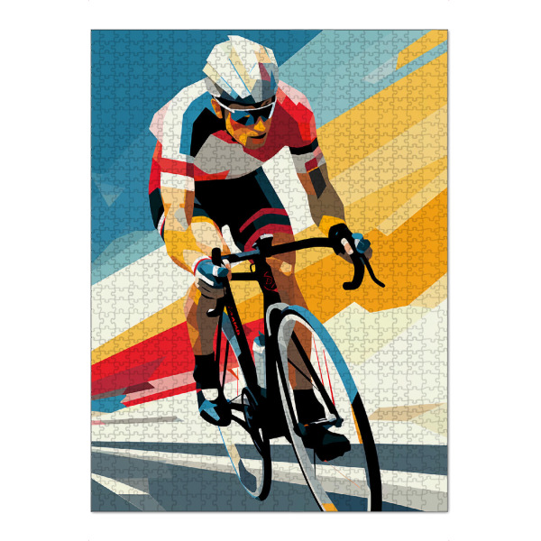 Puzzle Ravensburger "Cycling Vintage Retro (matart)" artboxONE - Sport - Fahrrad,Biker,Radfahren,Radfahrer,Fahrrad,Triathlon,Sport,Vintage,Retro