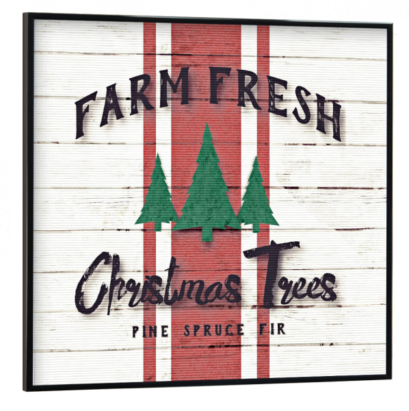 Poster mit schwarzem Rahmen 30x30 cm "Farm Trees Sign" artboxONE - Typografie,Natur,Floral,Weihnachten,Für Mama