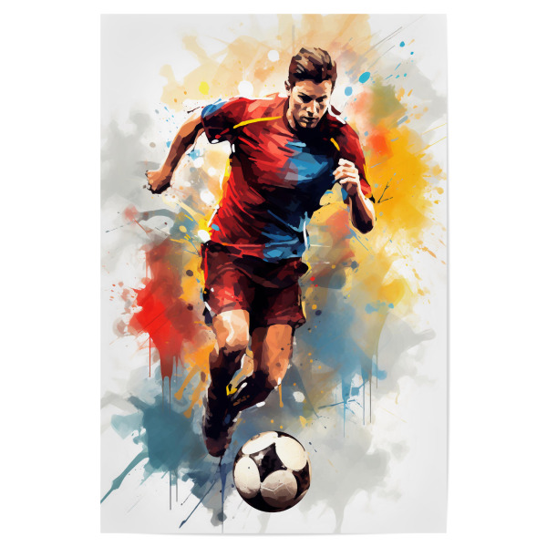 Poster 30x20 cm "Football Watercolor 10 (matart)" artboxONE - Sport,Sport / Fußball