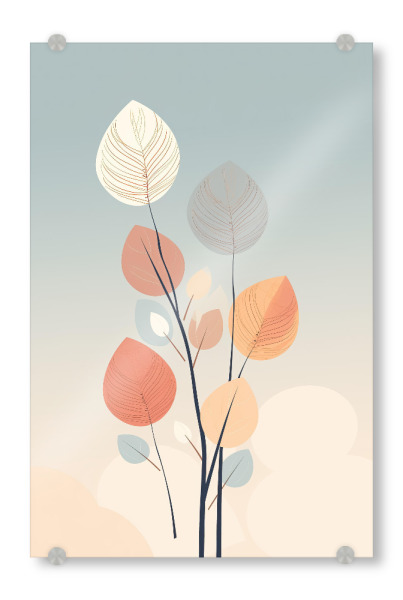 Acrylglasbild "Minimalistische Zweige" artboxONE - Floral,Abstrakt