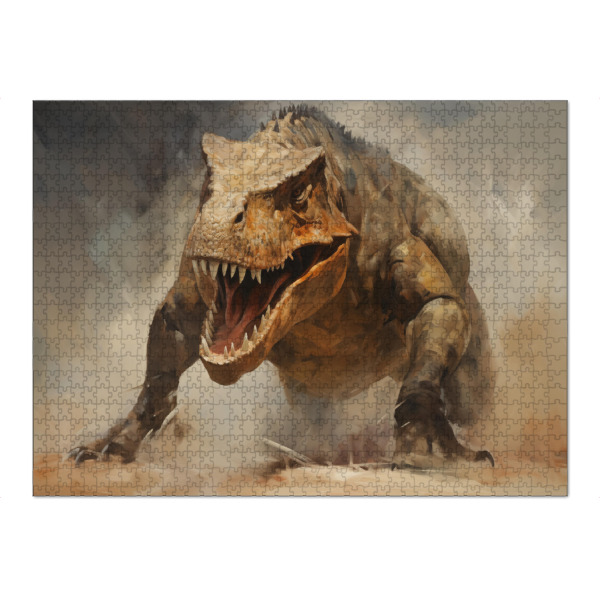 Puzzle Ravensburger "Carnotaurus-Gemälde" artboxONE - Natur,Tiere - Kunst,Groß,Leinwand,Carnotaurus,Dino,Dinosaurier,öl,Farbe,Gemälde,Rex