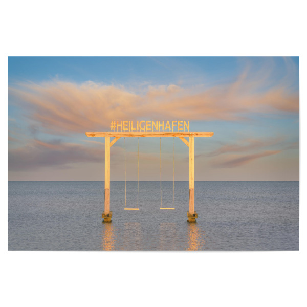 Poster 30x20 cm "Schaukel im Meer Heiligenhafen" artboxONE - Reise,Reise / Strand und Meer