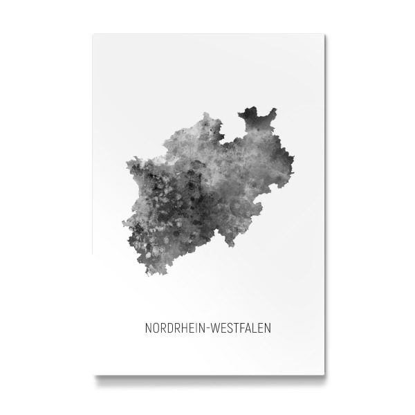 Galerie-Print "Landeskarte Nordrhein-Westfalen BW" 30x20 cm artboxONE