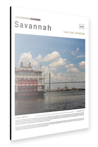 Alu-Dibond "Savannah-Zeitungscover" 30x20 cm artboxONE