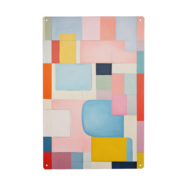 Metall Poster "Dynamische, kräftige Formen" artboxONE - Abstrakt,Geometrie