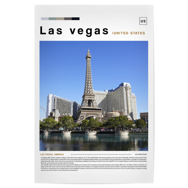 Poster 30x20 cm "Zeitungscover aus Las Vegas" artboxONE - Städte,Architektur