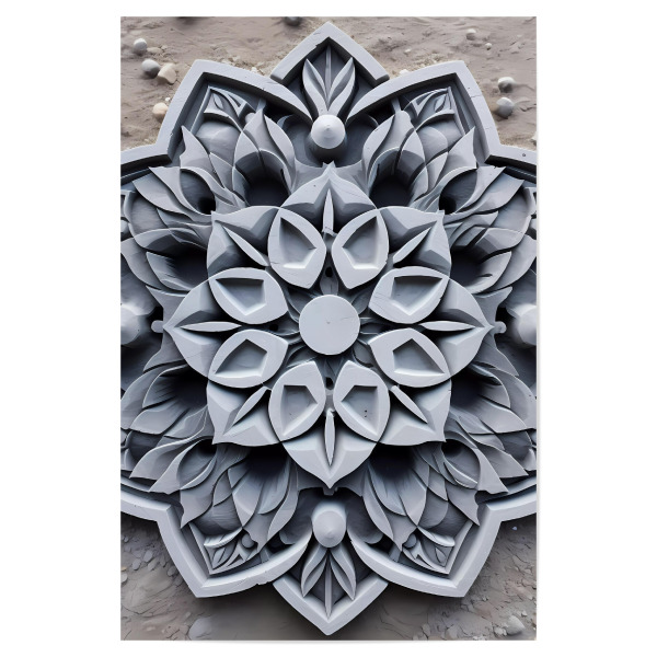 Poster "Mandala – Beton – Faser" artboxONE - Floral,Abstrakt,Architektur