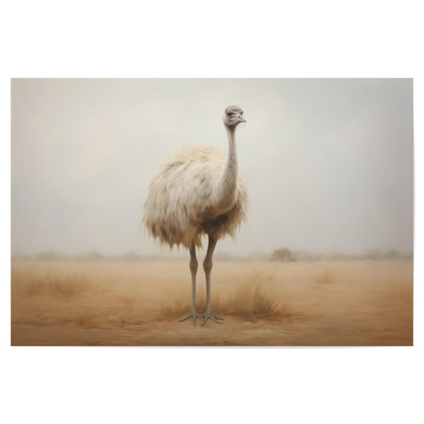 Poster 30x20 cm "Bemalter Strauß" artboxONE - Natur,Tiere - Afrika,Tier,Kunst,Impressionistisch,Natur,öl,Gemälde,Wild,Tierwelt,Strauss,Vogel