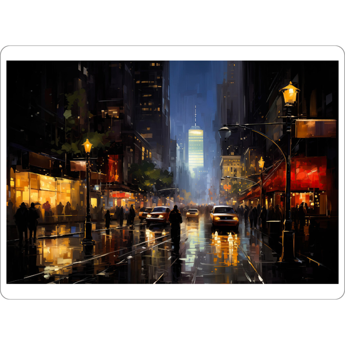Tischset "Urban Nightlife Painting" artboxONE - Städte / New York,Architektur,Reise / Länder