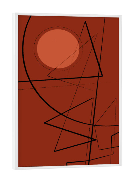 Poster mit weißem Rahmen "Angular Lines TwentyOne" artboxONE - Abstrakt,Geometrie