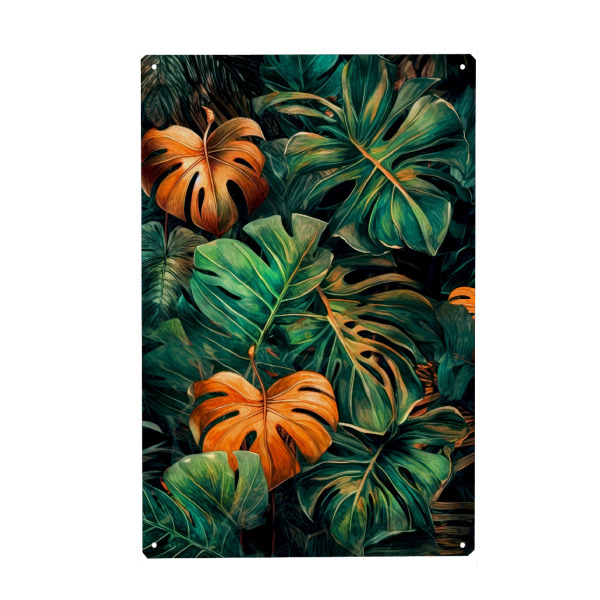 Holzbild "Blumenblätter Kunst H" artboxONE - Natur,Floral - Natur,Blumen,Blumen,Botanisch,Blätter,Blatt,Blumen