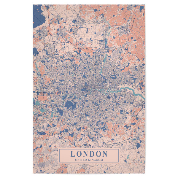 Poster "London City Plan" artboxONE - Städte / London,Kartografie